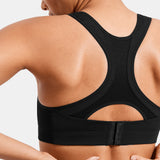 Women's Racerback Front Adjustable Sports Bra Black
