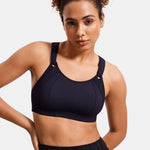 Women's Racerback Front Adjustable Sports Bra Navy