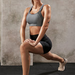 Women's Racerback Front Adjustable Sports Bra Grey