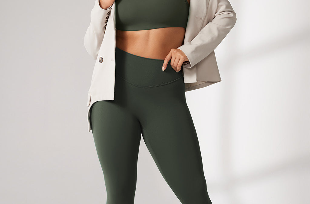 Women's Hugcurve Adjustable Square Workout Bra Mocha Cocoa