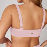 Women's Hugcurve Adjustable Square Workout Bra Mocha Cocoa