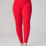 Women's Hugcurve No Front Seam Leggings 25" Aurora Red