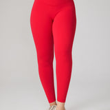 Women's Hugcurve No Front Seam Leggings 25" Aurora Red