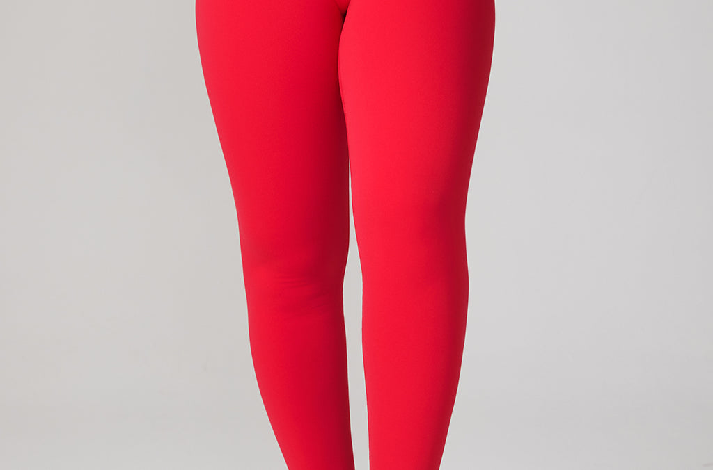 Women's Hugcurve No Front Seam Leggings 25" Aurora Red
