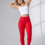 Women's Hugcurve No Front Seam Leggings 25" Aurora Red