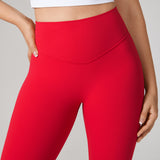 Women's Hugcurve No Front Seam Leggings 25" Aurora Red