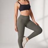 Women's Hugcurve No Front Seam Leggings 25" Smoked Green