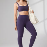 Women's Hugcurve No Front Seam Leggings 25" Dark Plum