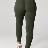 Women's Hugcurve Hidden Scrunch Butt Leggings 25" - No Front Seam Aspen Olive