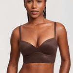 Women's T-shirt Push Up Bra Hazelnut