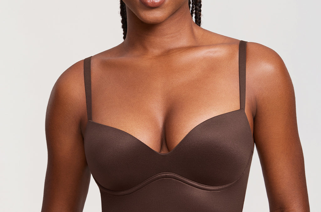 Women's T-shirt Push Up Bra Hazelnut