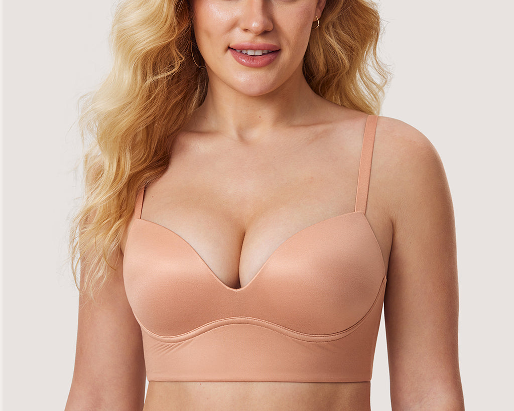 Women's T-shirt Push Up Bra Hazelnut