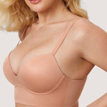 Women's T-shirt Push Up Bra Hazelnut