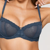 Women's Sexy Mesh Lace Balconette Bra Sargasso