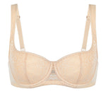 Women's Floral Lightly Lined Balconette Bra Beige