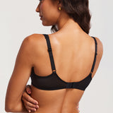Women's Sexy Mesh Underwire Balconette Bra Black