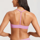 Women's Lacy Mesh Front Closure Bra Barbie Powder