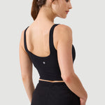 CRZ YOGA Women's Yoga Low support Butterluxe Longline Bra U-back Black