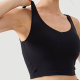 CRZ YOGA Women's Yoga Low support Butterluxe Longline Bra U-back Black