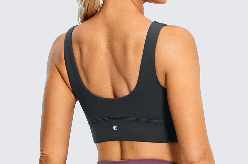 CRZ YOGA Women's U Back Sports Bra Melanite