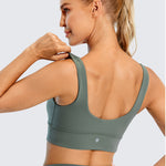 CRZ YOGA Women's U Back Sports Bra Grey Sage