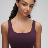 CRZ YOGA Women's U Back Sports Bra Deep Purple