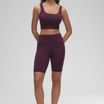 CRZ YOGA Women's U Back Sports Bra Deep Purple