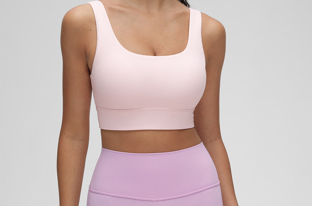 CRZ YOGA Women's U Back Sports Bra Strawberry Pink