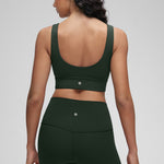 CRZ YOGA Women's U Back Sports Bra Legend Green