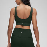 CRZ YOGA Women's U Back Sports Bra Legend Green