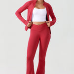 CRZ YOGA Women's Square Neck Longline Sports Bra White