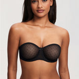 Women's Sexy Mesh Strapless Bra Black