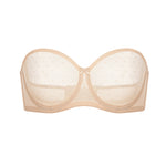 Women's Sexy Mesh Strapless Bra Beige
