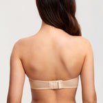 Women's Sexy Mesh Strapless Bra Beige