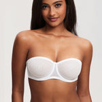 Women's Sexy Mesh Strapless Bra White
