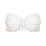 Women's Sexy Mesh Strapless Bra White