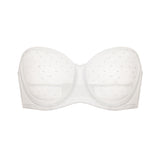 Women's Sexy Mesh Strapless Bra White