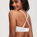 Women's Sexy Mesh Strapless Bra White