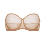 Women's Sexy Mesh Strapless Bra Natural