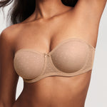Women's Sexy Mesh Strapless Bra Natural