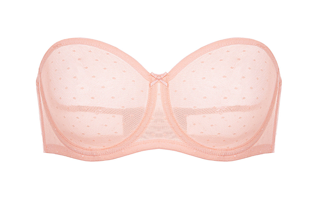 Women's Sexy Mesh Strapless Bra Peachy Keen