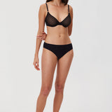 Women's Mesh Plunge Bra Black