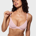 Women's Mesh Plunge Bra Sweet Pink