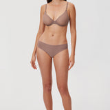 Women's Mesh Plunge Bra Brown Purple