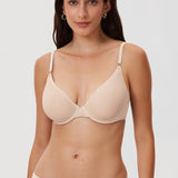 Women's Mesh Plunge Bra Beige