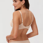 Women's Mesh Plunge Bra Beige