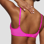 Women's Mesh Plunge Bra Glitter Rose