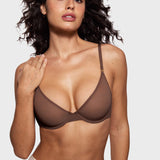 Women's Mesh Plunge Bra Hazelnut
