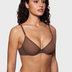 Women's Mesh Plunge Bra Hazelnut