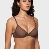 Women's Mesh Plunge Bra Hazelnut